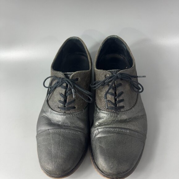 Diesel Grayish Green Leather/Suede Oxford Shoes, Men\'s Size 41 main image 11